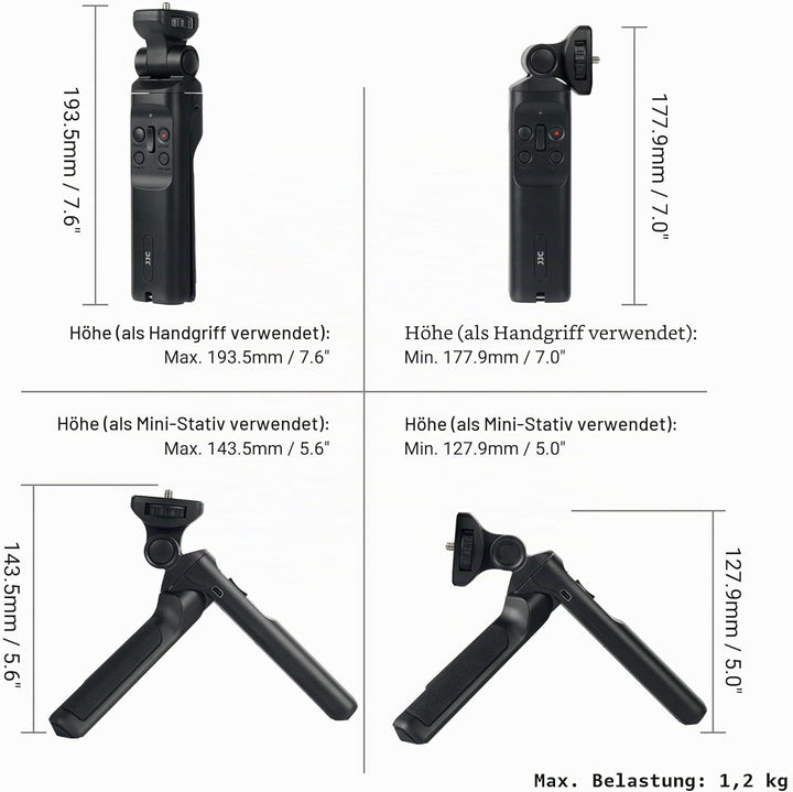 JJC 2 in 1 Schiessgriff Remplacer pour Sony GP-VPT1, Remplacer pour Sony GP-VPT1
