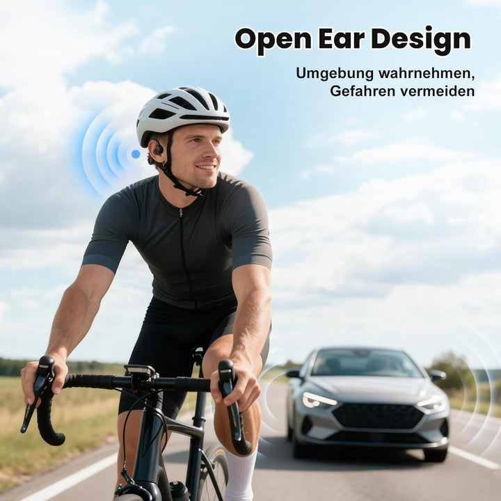 MANKIW Knochenschall Kopfhörer Bluetooth 6.0, Open Ear Sportkopfhörer, Typ-C Schnellladung, IPX5 Was