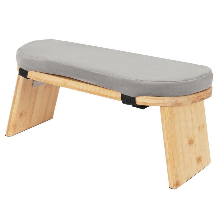 BAOCHADA Meditationsbank – Klappbare Ergonomische Bambus-Meditationsbank mit Bequemem Kissen, zum Kn