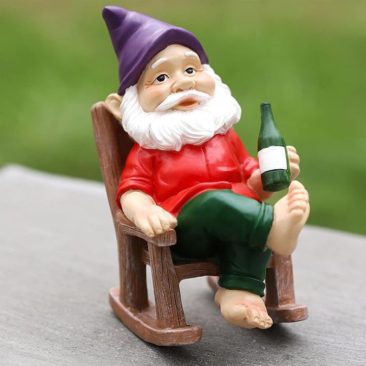 SUQ Lustiger Pilzzwerg Gartenzwerg, Gartenstatuen und Skulpturen Figur Ornament Dekoration, Niedlich
