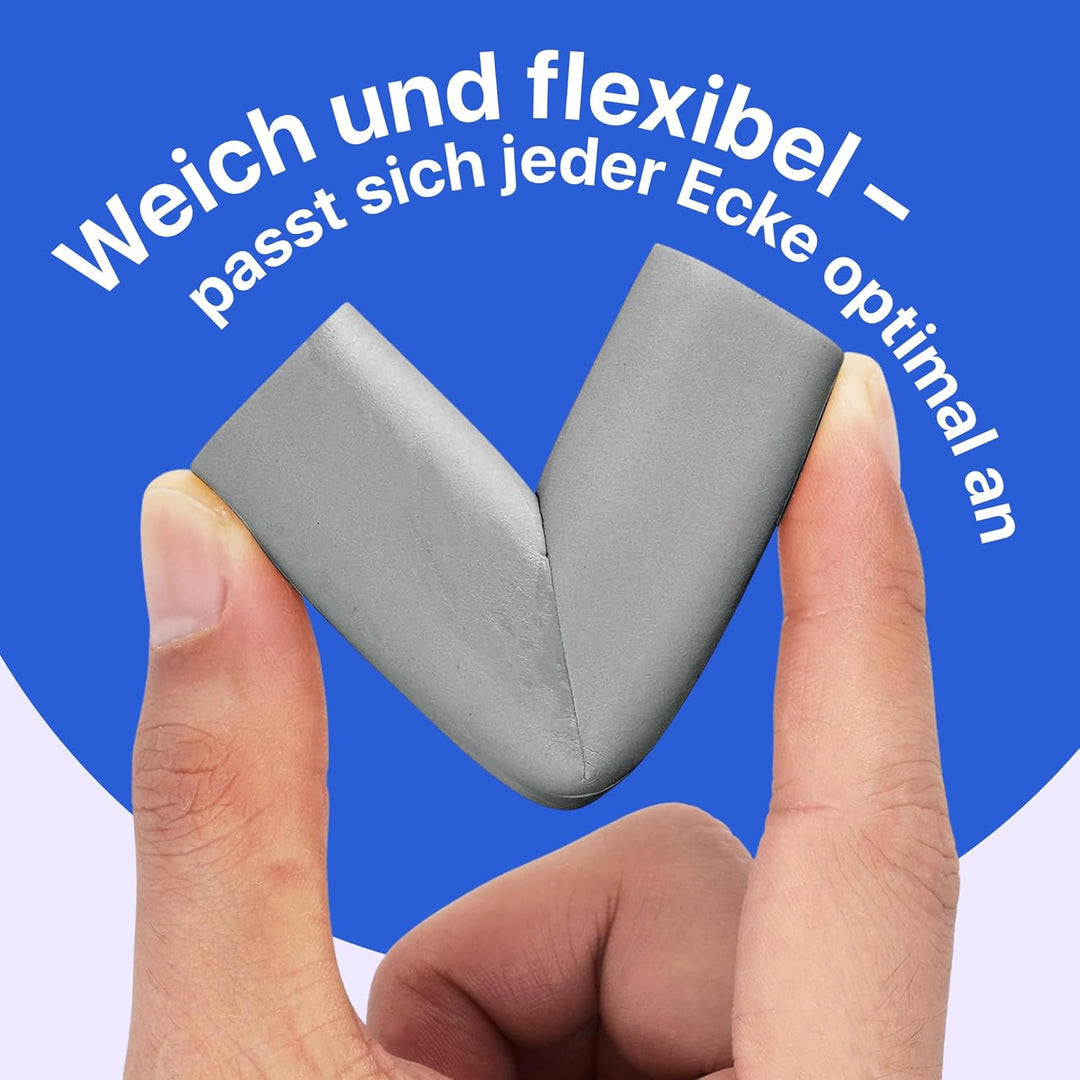 4.5m Schutzgitter und 4 Selbstklebende Ecken für scharfe Kanten und Ecken, Grau Komf-15GR, Komf-15GR