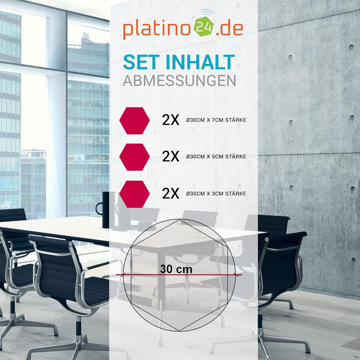 platino24 Schallabsorber COLORE aus Basotec G+ I Akustikpaneele mit Akustikfilz I 3D Wand-Paneele mi