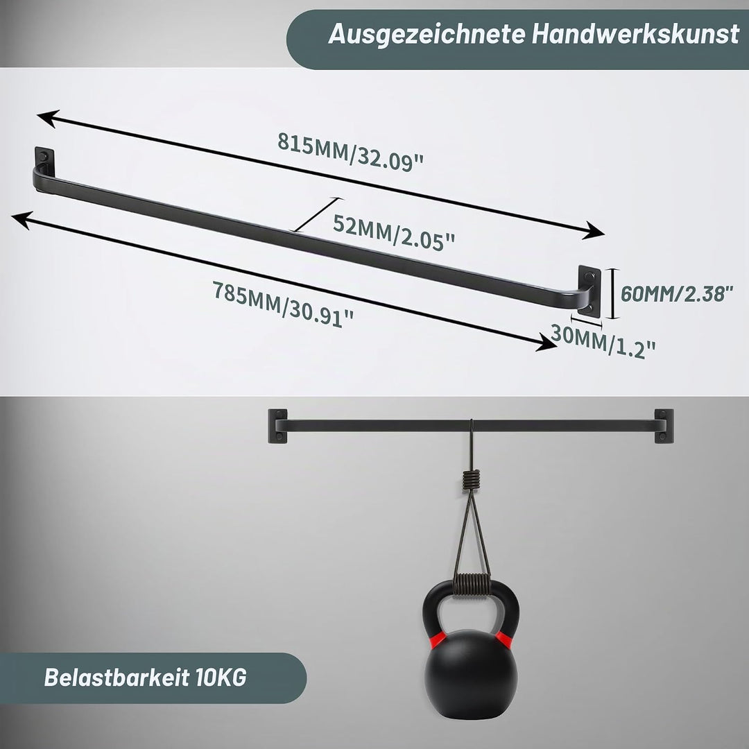 Handtuchhalter, Wandmontage, 80 cm, SUS304 Edelstahl, Einzelhandtuchstange für Badezimmer, Küche, Zu