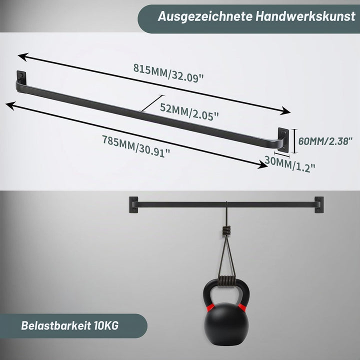 Handtuchhalter, Wandmontage, 80 cm, SUS304 Edelstahl, Einzelhandtuchstange für Badezimmer, Küche, Zu