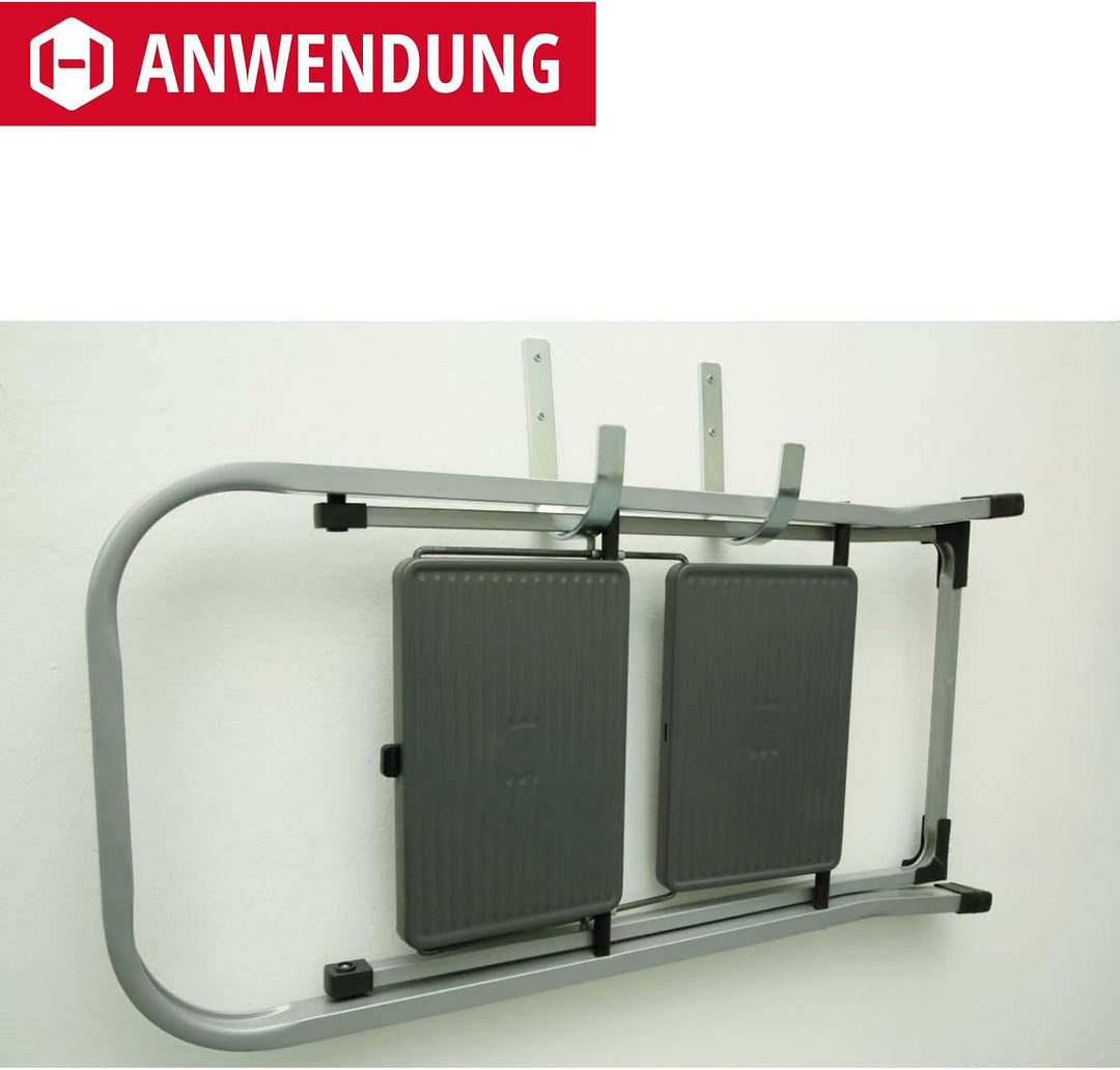 Gedotec Wandhalterung - Universal-Haken Stahl verzinkt | 2 Stück Leiterhaken gebogen 30 x 90 mm | Ge