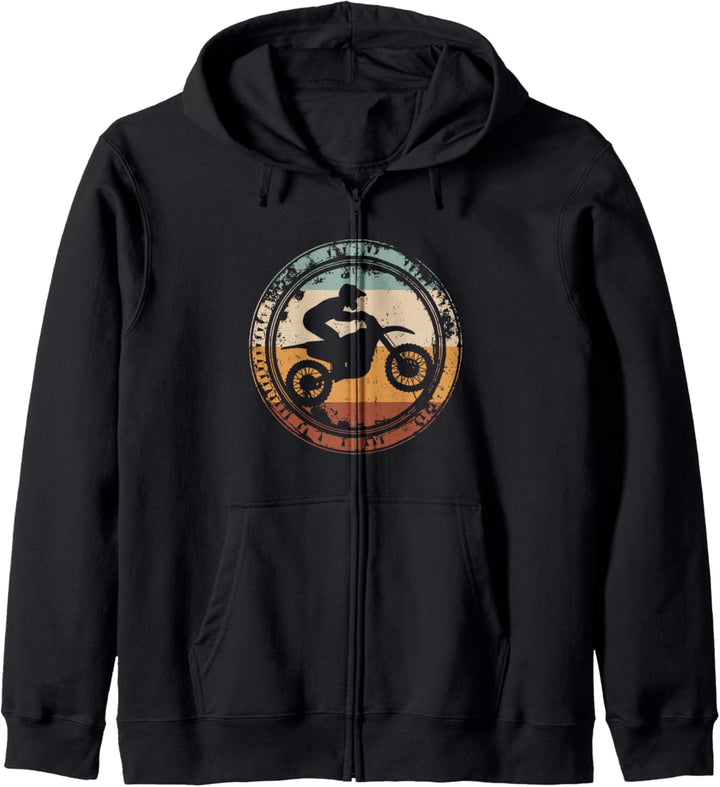 Dirt Bike Motocross Enduro Motorrad Vintage Kapuzenjacke