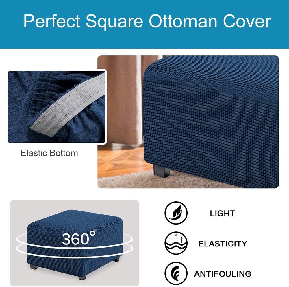 C/N Quadratischer Sitzsack, elastisch, quadratisch, für Ottomane und Hocker, quadratisch, Fusshocker