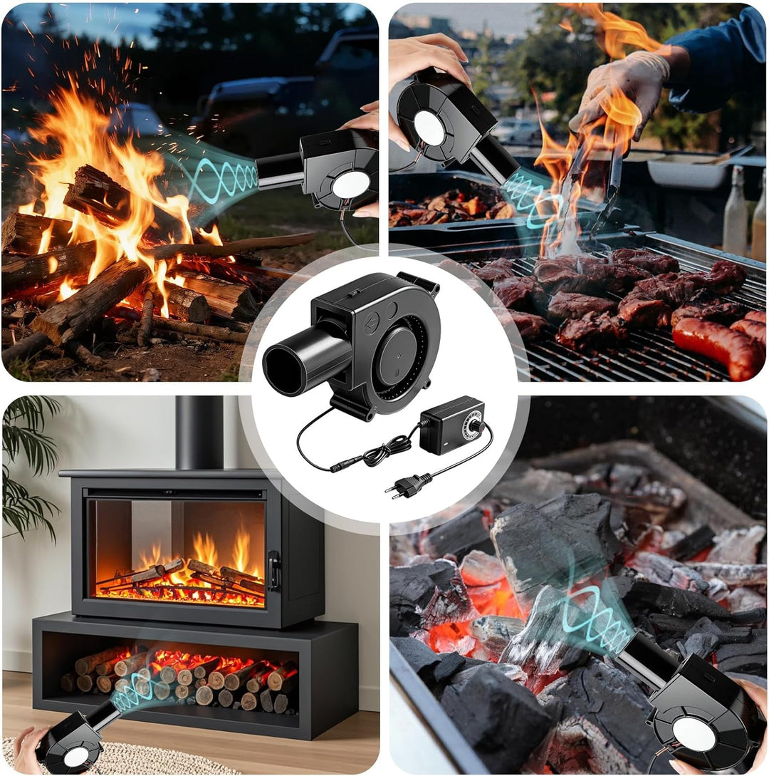 Regelbar Radiallüfter 12V, Turbinengebläse mit Drehzahlregler & Luftauslass, 220V Regelbar AC Radial
