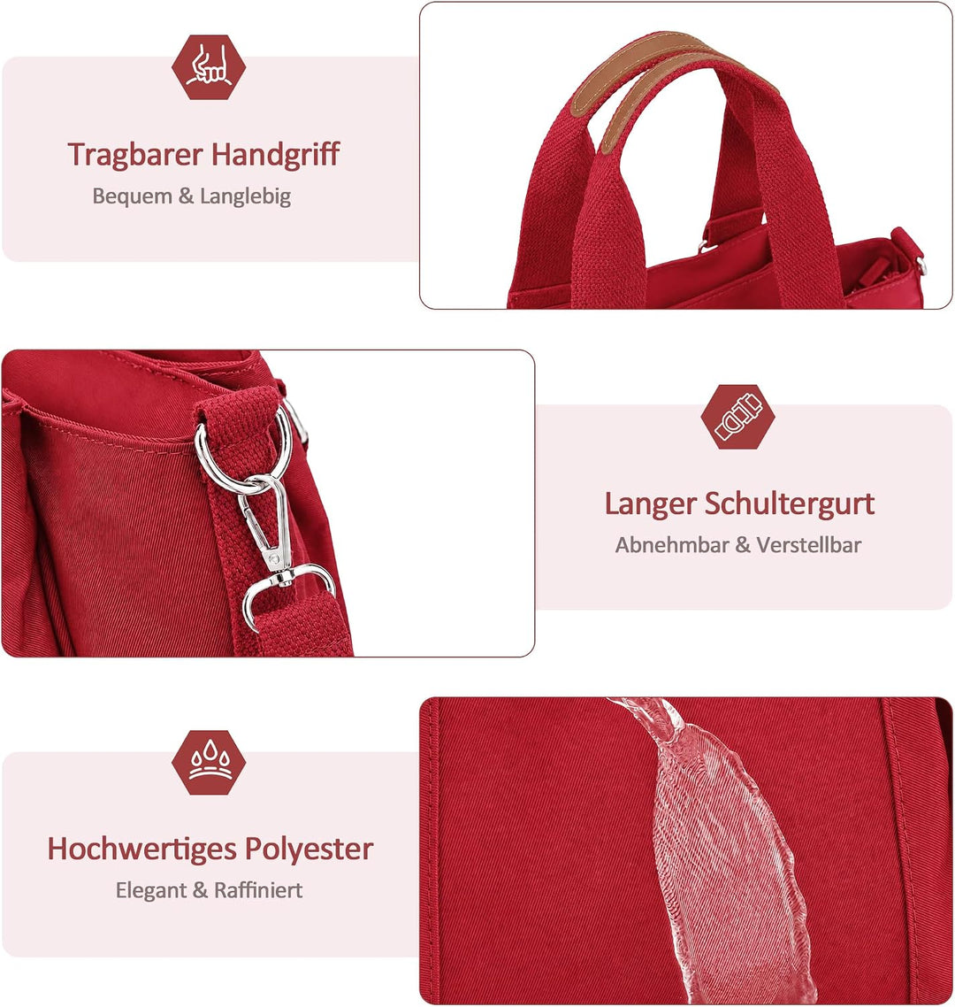DORRISO Umhängetasche Damen Handtasche Reise Schultertasche Leicht Umhängetaschen Arbeit Täglich Url