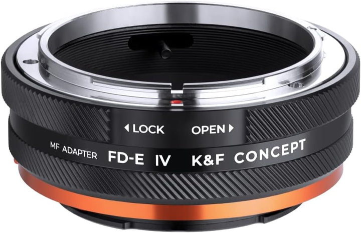 K&F Concept Lens Mount Adapter FD-NEX IV Manueller Fokus Kompatibel mit Canon FD & FL 35 mm Objektiv