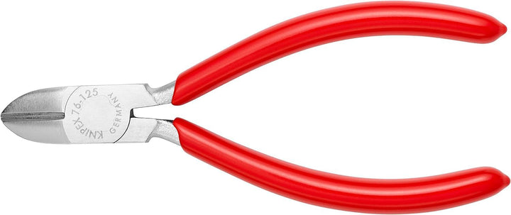 Knipex Seitenschneider für Elektromechaniker verchromt, mit Kunststoff überzogen 125 mm 70 11 110,Ro