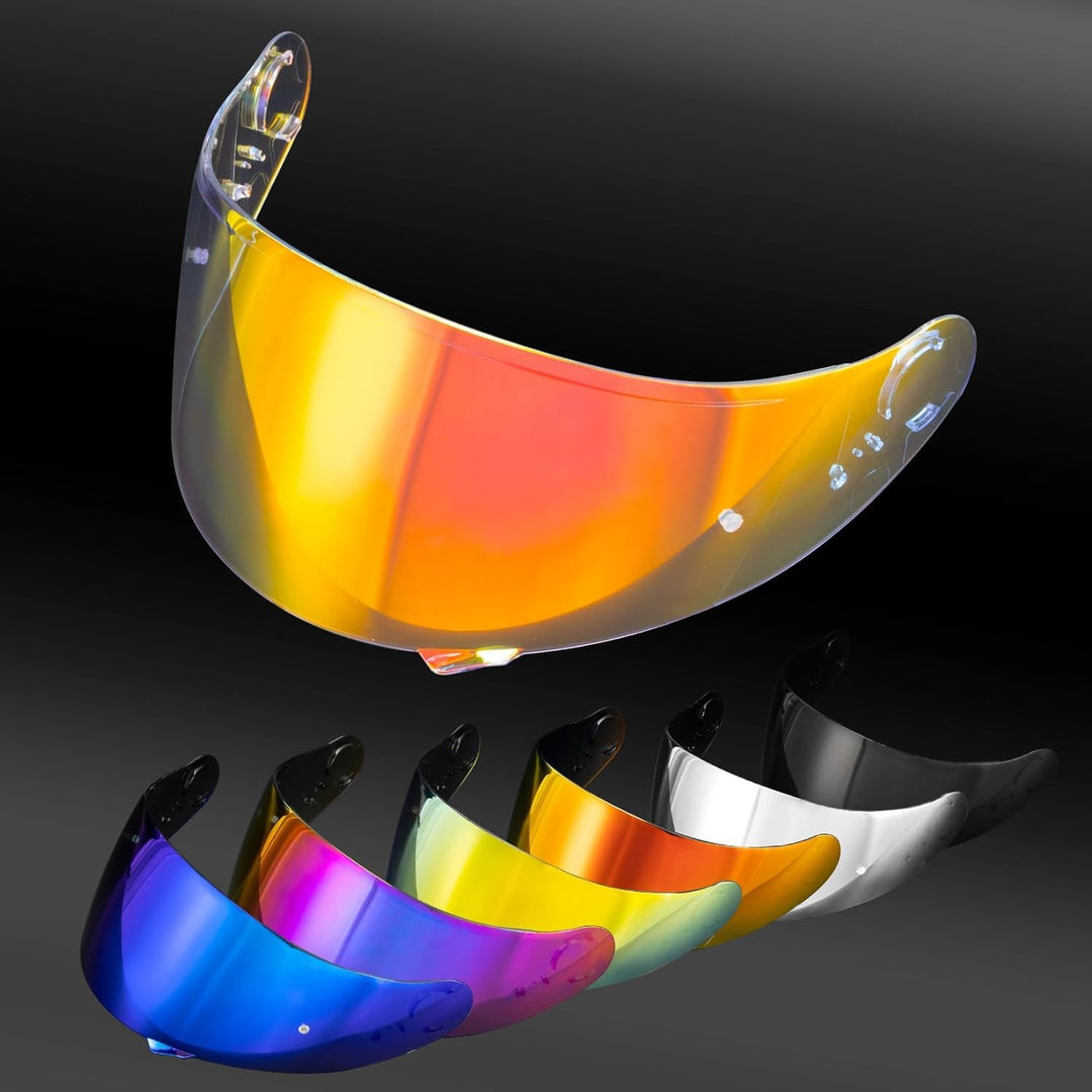 PSLER Helm Visier Verspiegelt für Shoei GT Air GT Air 2 TC-5 TC-9 Neotec CNS-1,Helmvisier Getöntes V