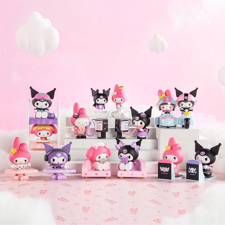 POP MART Sanrio Charaktere Blind Box Lovely Melody Kuromi Actionfiguren Sammlung Geschenk für Festiv