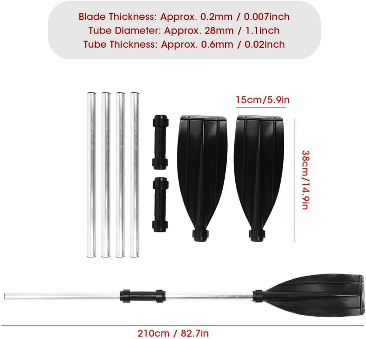 Bootsruder Qiilu Paddel Schwimmende Stand-Up-Board-Paddel 210 Cm/82,7 Zoll Abnehmbare Schwimmende Ru