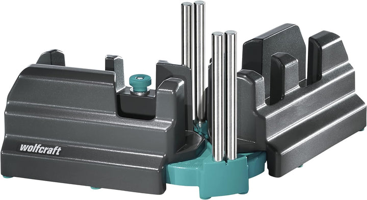 wolfcraft Schmiege und Schneidlade 6948200 / 2in1 Gehrungslade aus Stahl mit Winkelhalbierenden zum