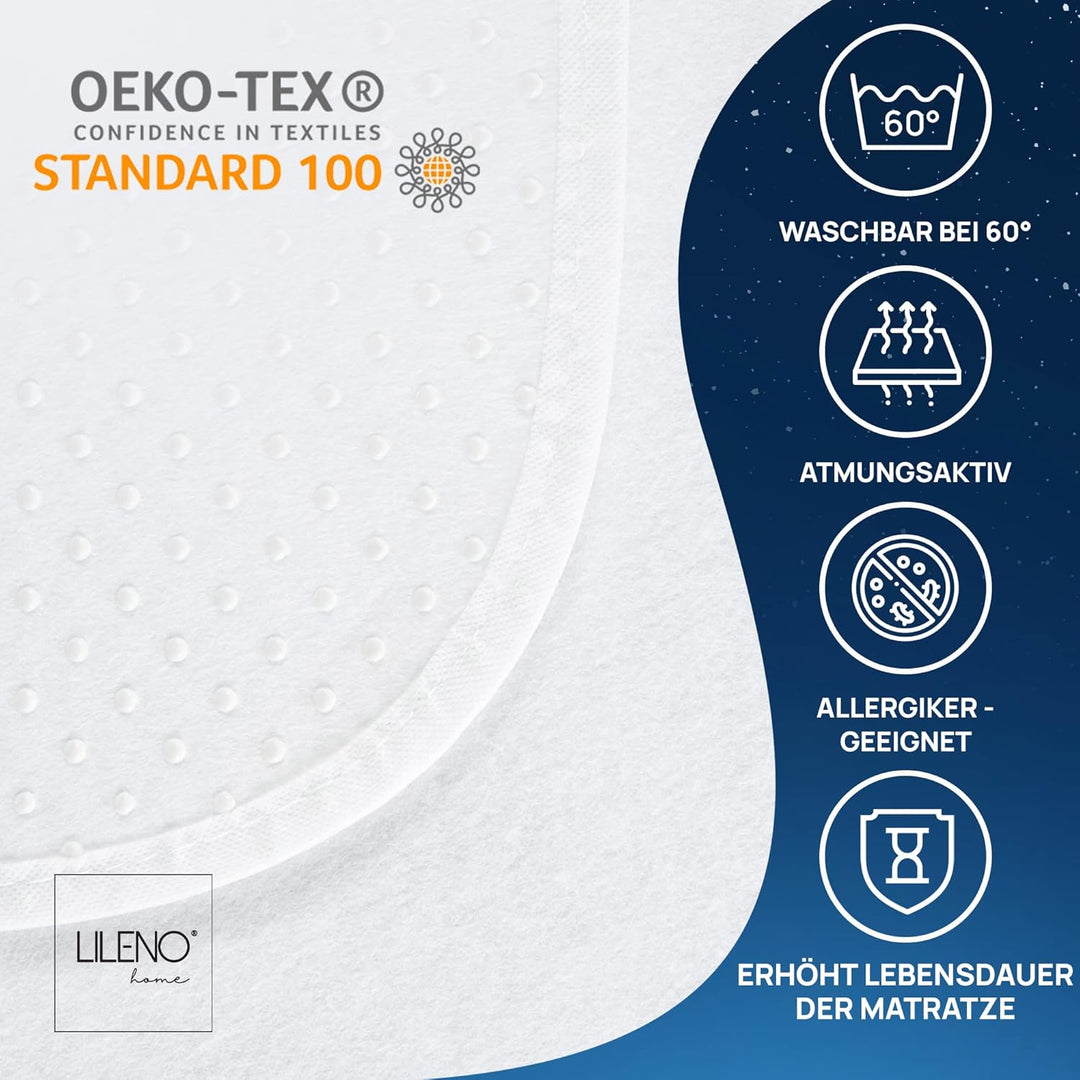 LILENO HOME Matratzenunterlage 90x200 cm - Lattenrost Matratzenschoner mit Noppen - Noppen Antirutsc
