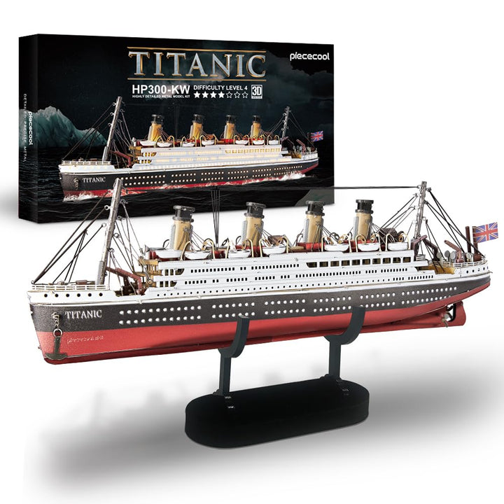 Piececool 3D Puzzle Metall, Titanic für Modellbausatz Erwachsene, 3D-Puzzles zu Bauen, BAU, Bastel-K