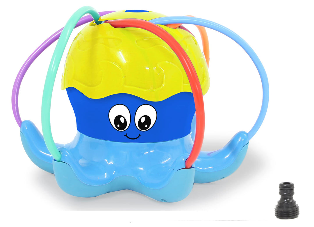 JAMARA 466800 Mc Fizz Wassersprinkler Oktopus-Schnelle Installation, Verbindung zu Standard Schlauch
