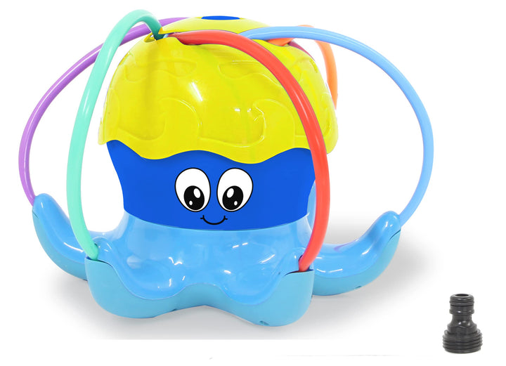 JAMARA 466800 Mc Fizz Wassersprinkler Oktopus-Schnelle Installation, Verbindung zu Standard Schlauch