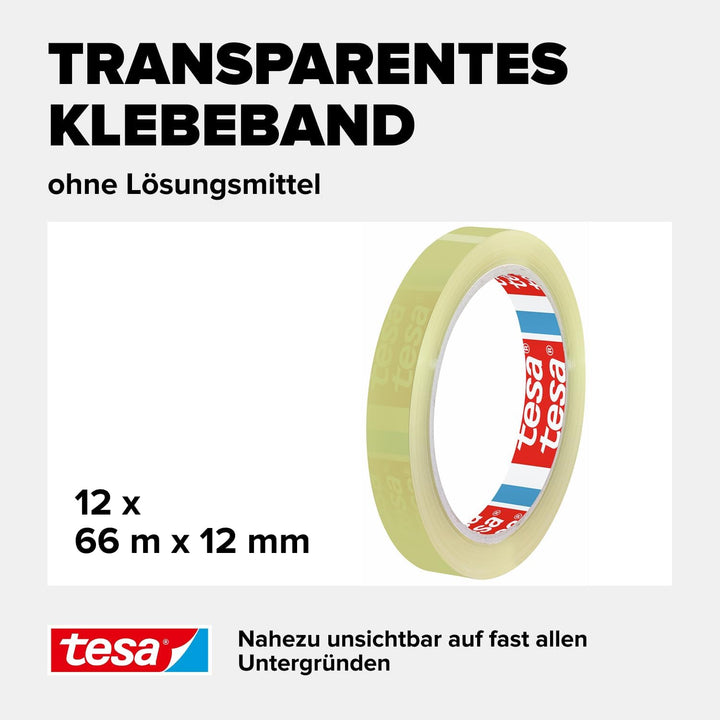 tesafilm transparent - Transparentes Klebeband mit starker Haftung - alterungsbeständig und reissfes