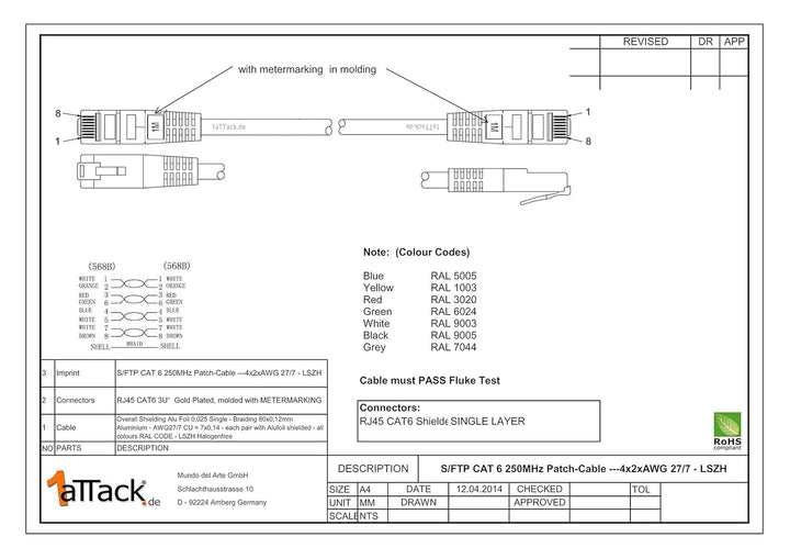 7,5m gelb - 10 Stück Cat.6 Patchkabel Netzwerkkabel CAT6 S-FTP Gigabit Lan PIMF CAT 6 Kupfer CU Halo