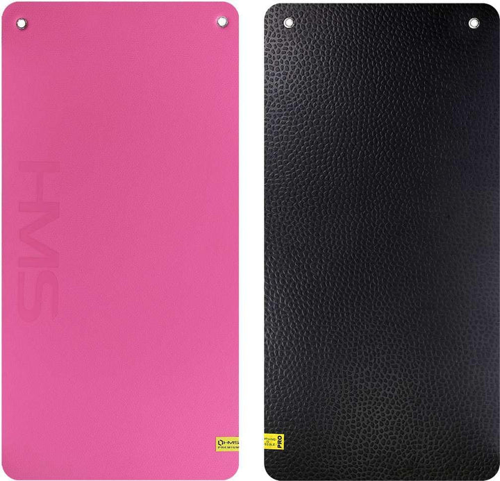 HMS Fitness Yoga Pilates Matte mit rutschfester Unterseite violett / schwarz, violett / schwarz