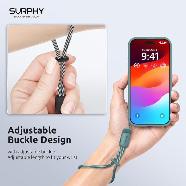 SURPHY 3 Stück Handschlaufe Handy Verstellbares mit Patch, Handykette Kurz Universal Handyband Schlü