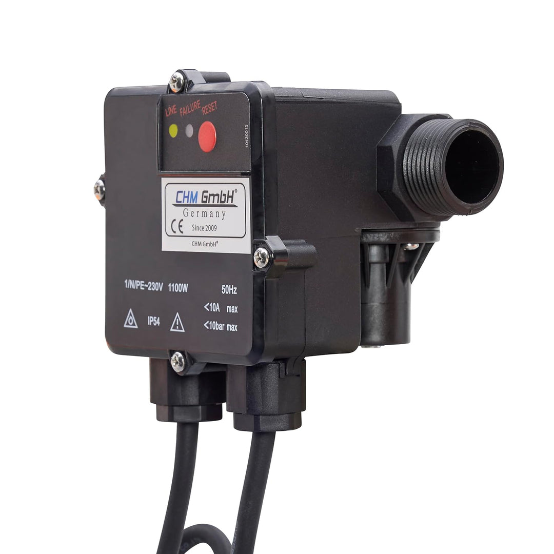 CHM GmbH® Durchflusswächter verkabelt, Druckschalter für Kreisel-, Tauch- Tiefbrunnenpumpen max. Dru