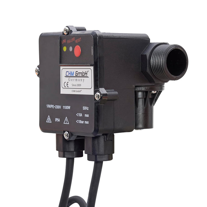 CHM GmbH® Durchflusswächter verkabelt, Druckschalter für Kreisel-, Tauch- Tiefbrunnenpumpen max. Dru
