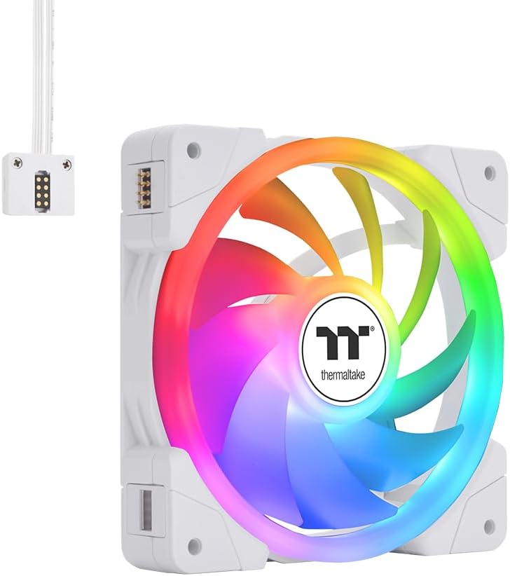 Thermaltake SWAFAN EX14 ARGB PC Cooling Fan White TT Premium Edition 3 Fan  Pack 140mm Weiss, 140mm