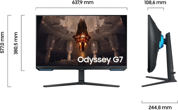 Samsung Odyssey G70B Gaming Monitor LS28BG700EP, 28 Zoll, IPS-Panel, UHD-Auflösung, FreeSync Premium