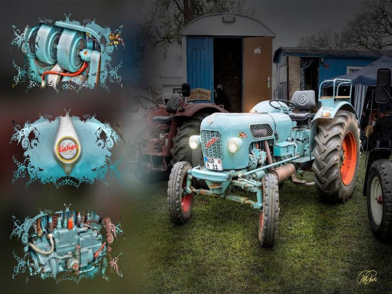 CALVENDO Puzzle Oldtimer Traktor Eicher 1000 Teile Lege-Grösse 64 x 48 cm Foto-Puzzle Bild von Peter