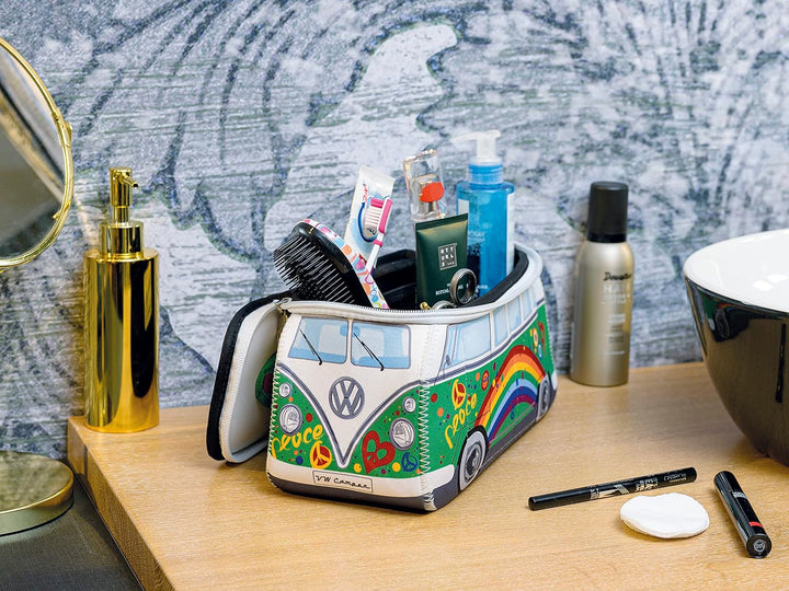 BRISA VW Collection - T1 Bulli Bus Kulturbeutel Kosmetiktasche | Volkswagen Universaltasche Waschbeu