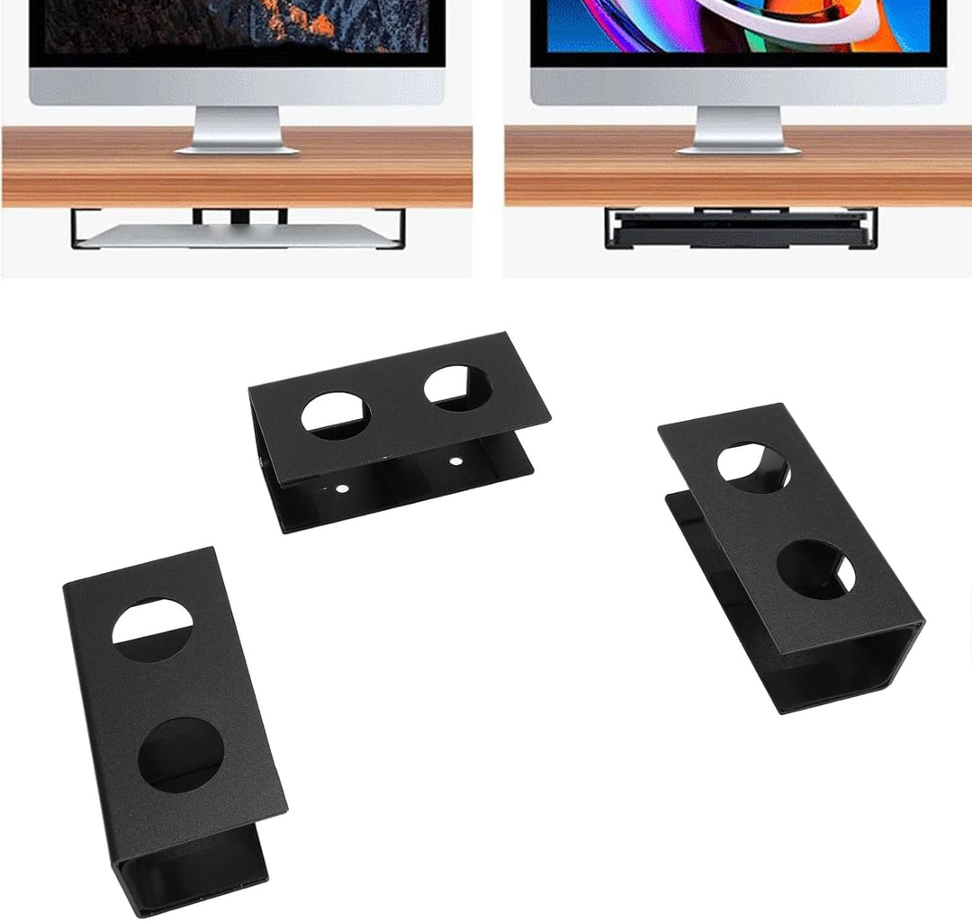 Laptop-Halterung unter dem Schreibtisch, Gerätehalter aus Aluminiumlegierung mit kratzfestem Silikon