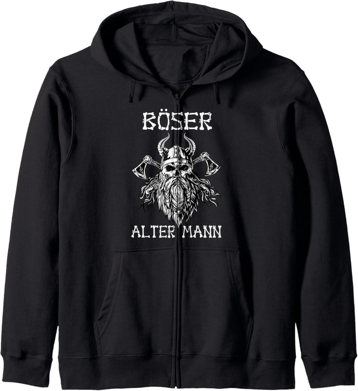 Böser Alter Mann - Geschenkidee Männer Herren Wikinger Kapuzenjacke