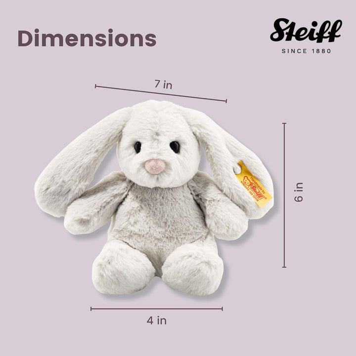 Steiff Hoppie Hase - 18 cm - Plüschhase mit Schlappohren - Kuscheltier für Kinder - Soft Cuddly Frie