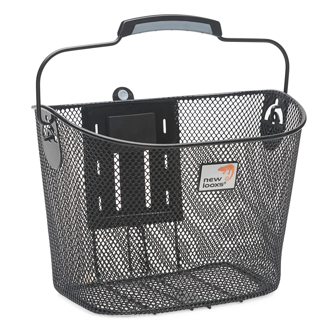 New Look Toscane Smart Lock Fahrradkorb, Black, 34 x 25 x 25 cm
