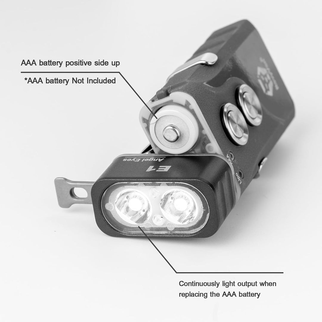 RovyVon E1 Grau Schlüsselanhänger Taschenlampe 700 Lumen Wiederaufladbar Dual Power Mini Super Hell