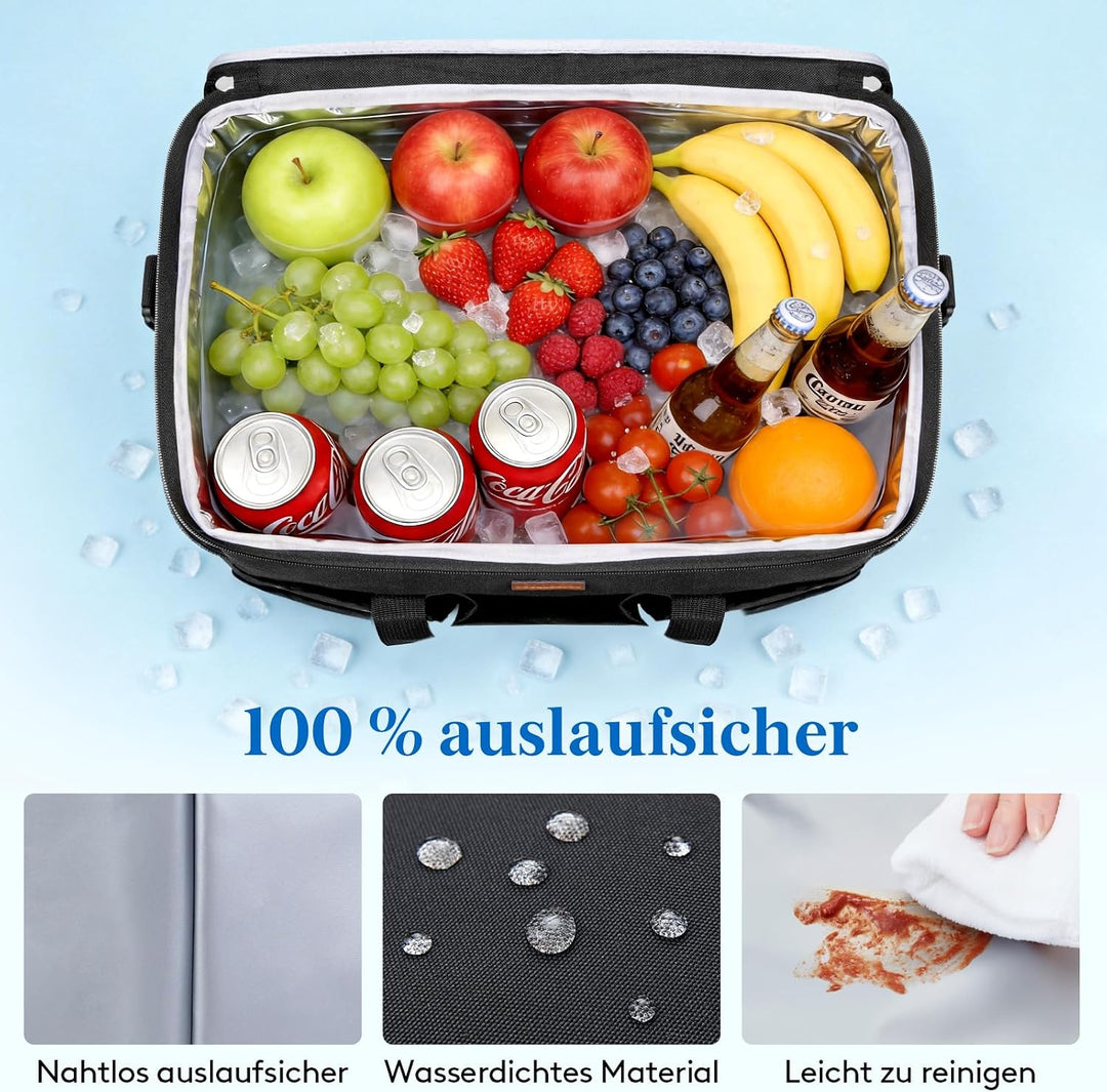 Lifewit Kühltasche 30L, Kühlung Thermoisoliert Tragbar Faltbar Wasserdicht, Gross Picknicktasche für