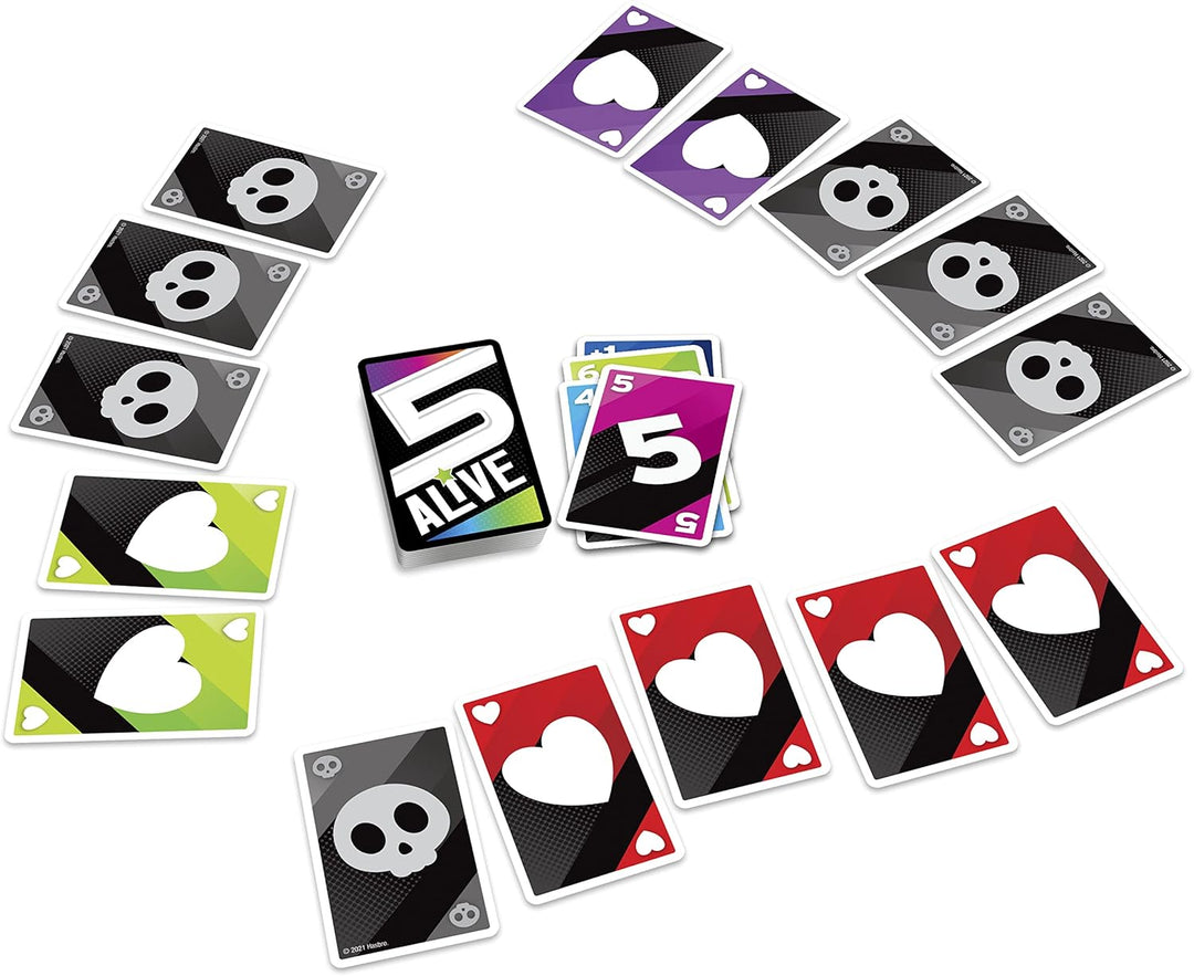 Hasbro Gaming Five Alive Kartenspiel, schnelles Strategiespiel für Kinder ab 8 Jahren und die ganze