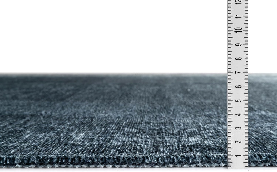 Kelim Vintage Teppich Wohnzimmer Holzkohle Grau 80 X 145 cm - Moderner Kurzflor Teppich - Super Soft