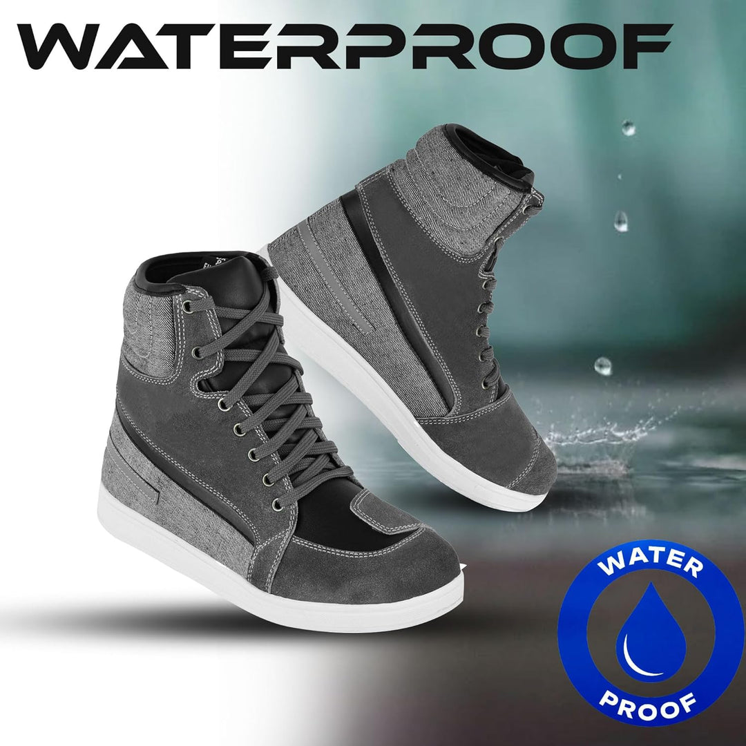 Wasserdichte Motorradstiefel für die Stadt, lässig, für Herren, rutschfest, Motorradschuhe, CE EN [1