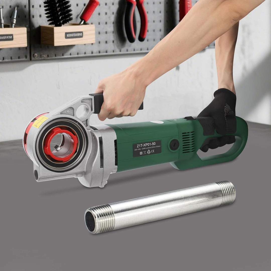 Elektrische Gewindeschneidmaschine, 2300W Rohrgewindeschneider mit 6 Matrizensätzen (1/2"-2"), Profi
