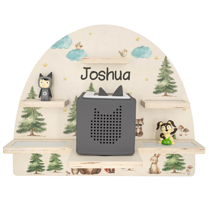 Geschenkfreude Personalisiertes Toniebox Regal für Kinderzimmer - Kinder Wandregal für Tonie Hörfigu
