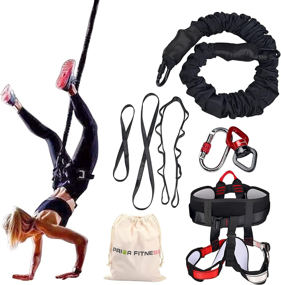 PRIOR FITNESS Bungee-Fitnessgeräte-Set, schweres Bungee-Widerstandsband, elastisches Tanz-Bungee-Sei