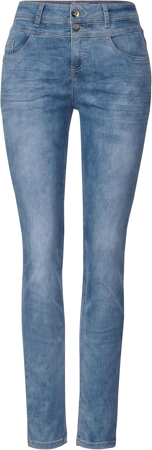 Street One Damen Damenjeans 29W / 28L Soft Blue Random Wash, 29W / 28L Soft Blue Random Wash