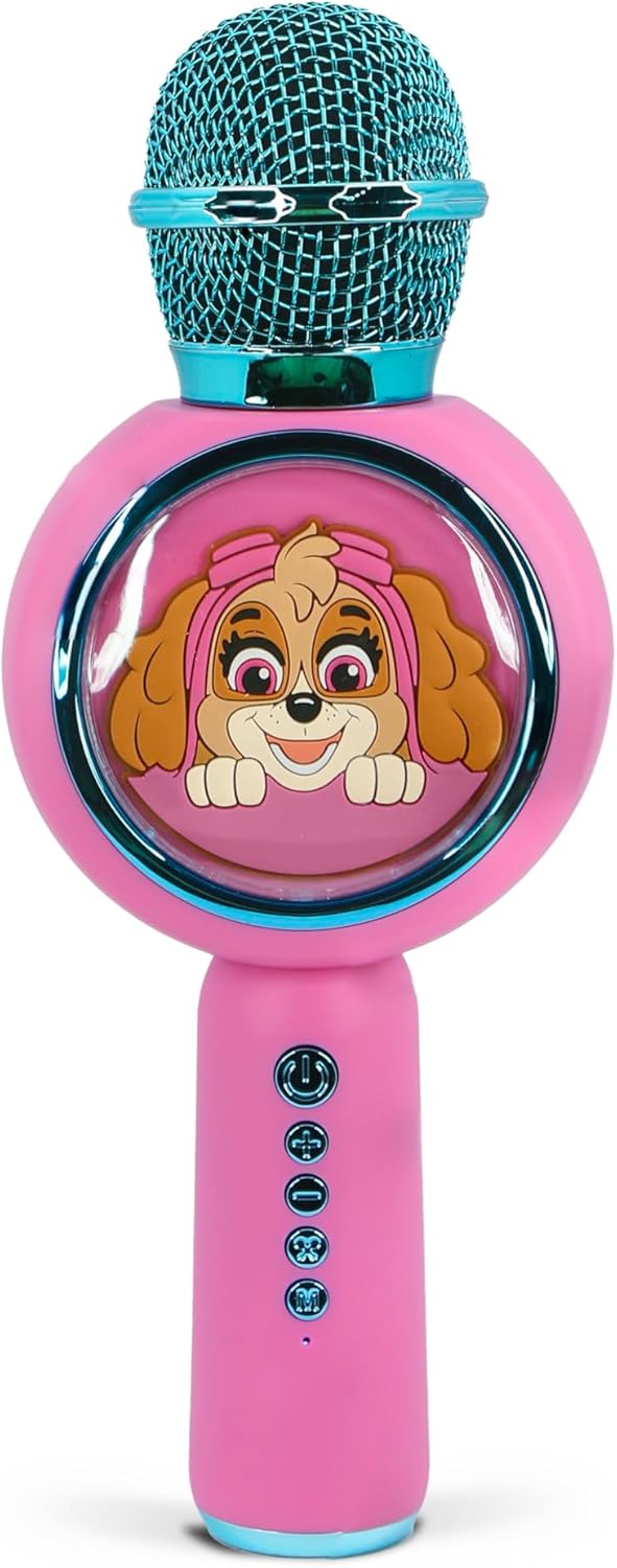 PAW Patrol Skye Karaoke-Mikrofon mit kabellosem Lautsprecher und LED-Lichtern