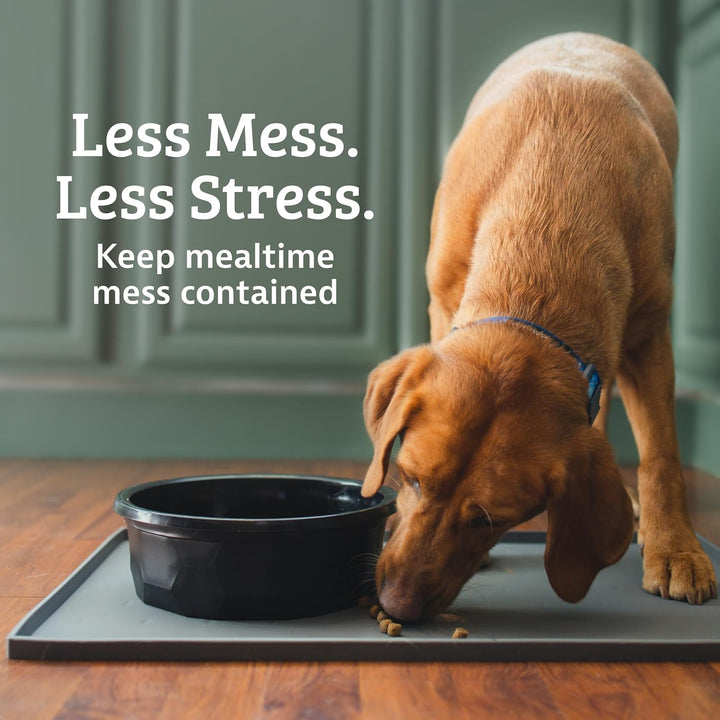 Leashboss Spritzmatte Medium/Gross – Napfunterlage Katzen & Hund mit Grosser Lippe, Rutsch- und Wass