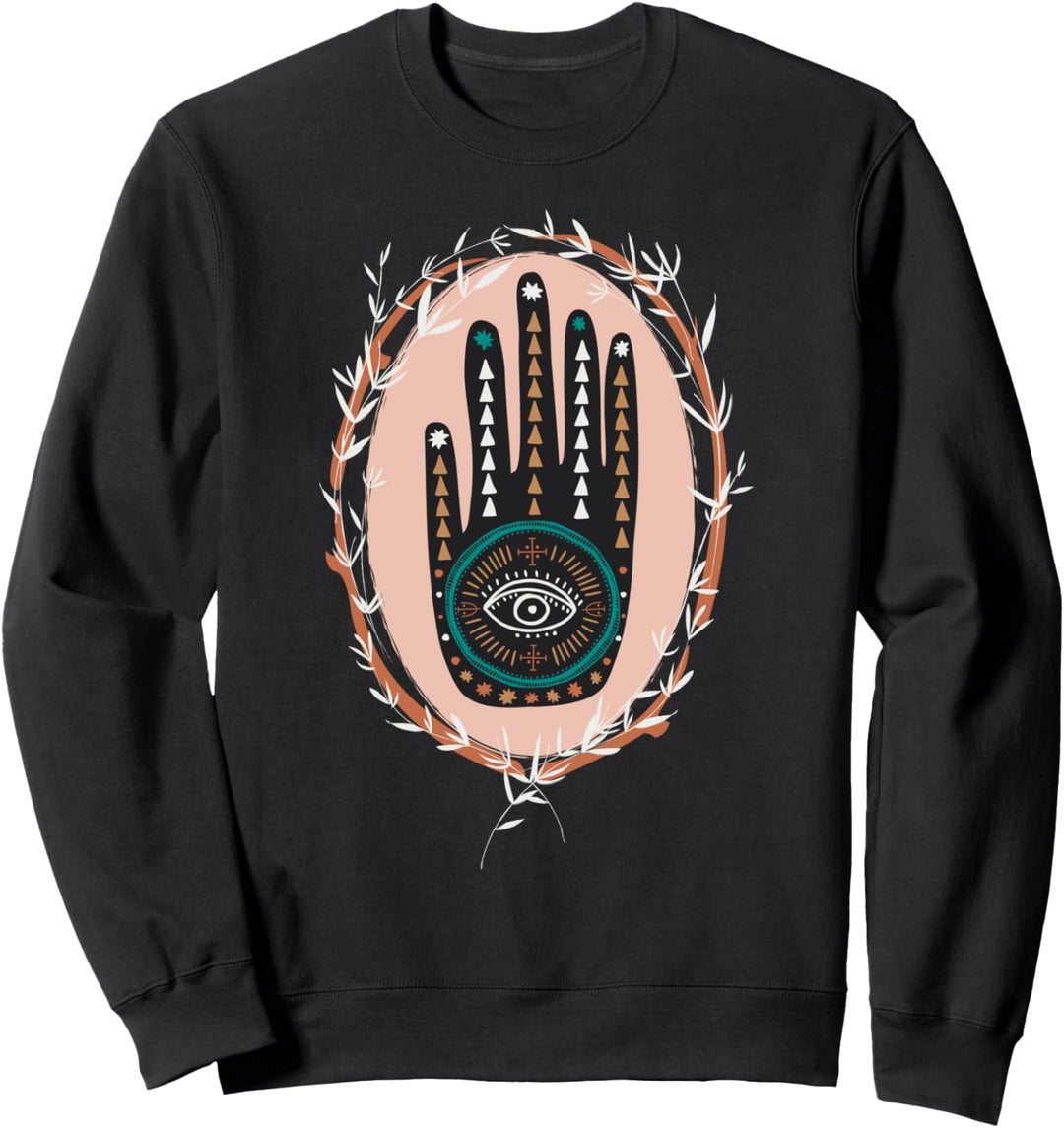 Hamsa Hand der Fatima Henna Tribal Boho Grafik Geschenk Sweatshirt