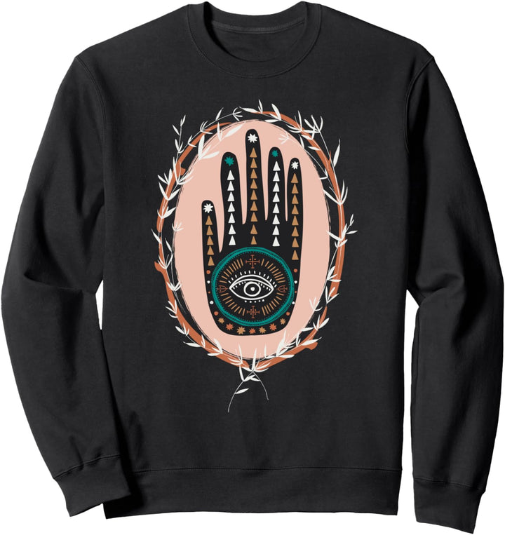Hamsa Hand der Fatima Henna Tribal Boho Grafik Geschenk Sweatshirt
